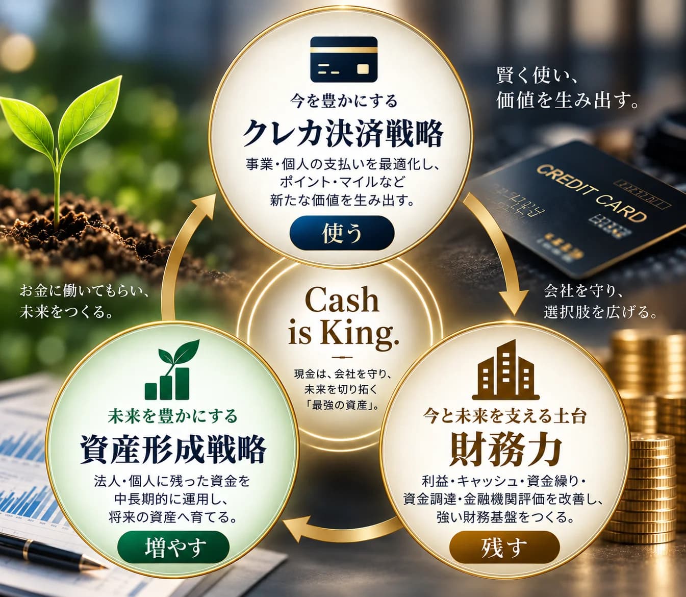 FFCS 豊かさの循環(クレカ決済・財務力・資産形成の全体最適)